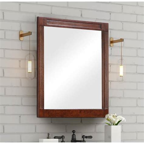 Cherry Wood Bathroom Mirror Rispa