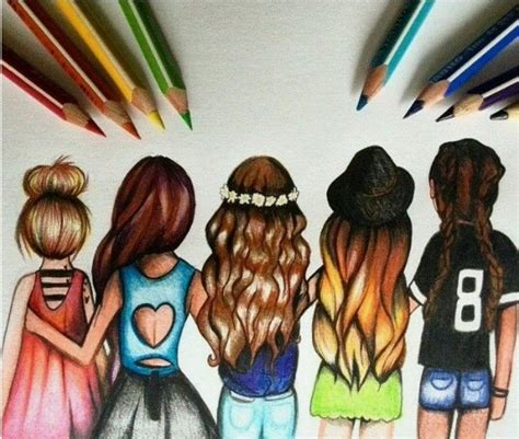 Image result for cute drawings of girls | Best friend drawings, Drawings of friends, Bff drawings