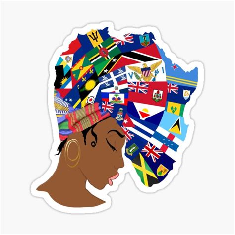 Afro Caribbean Queen Sticker For Sale By Funkym Redbubble