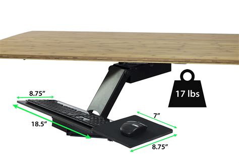 Kt2 Ergonomic Under Desk Adjustable Height Angle Sit To Stand Up