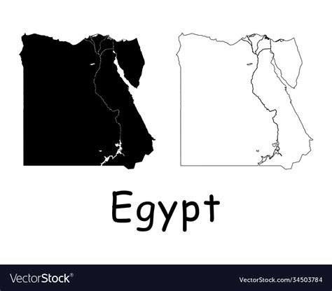 Egypt Map Royalty Free Vector Image Vectorstock