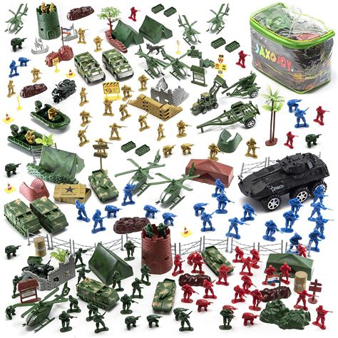 Buy Jaxojoy 200 Piece Army Toys Set Includes Army Men Vehicles