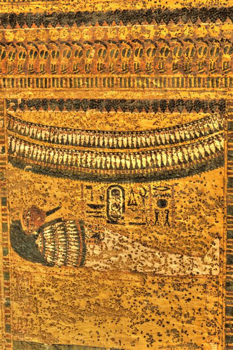 mural of king tut s body tomb of tutankhamun kv62 valley of the kings unesco world heritage