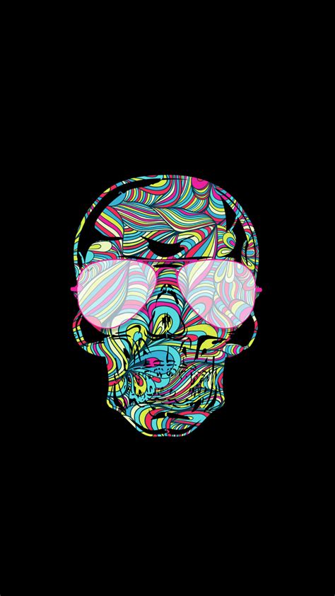 Neon Skull With Glasses Wallpapers For Tech