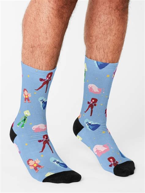 Steven Universe Characters And Stars Pattern Socks By Rainbowdreamer