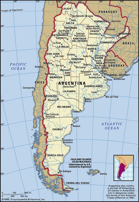Map Of Argentina And Geographical Facts Where Argentina Is On The