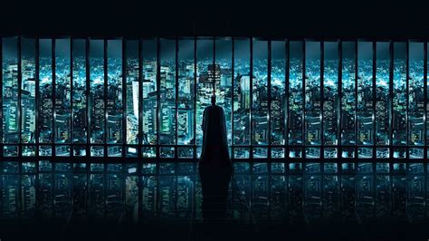 Wallpaper Cityscape Night Reflection Batman Symmetry Skyline