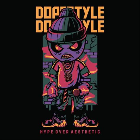 Premium Vector Dope Style Hiphop Style Illustration