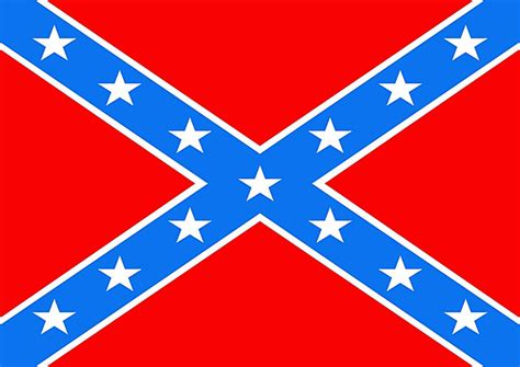 Confederate Flag Icon Flag White Background Vector Flag White