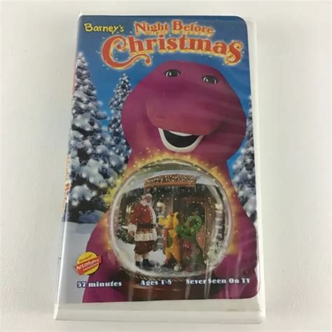 Barney Vhs Tape Night Before Christmas Sing Along Songs Holiday Vintage