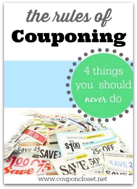 Rules Of Couponing 4 Things You Should Never Do Best Money Saving