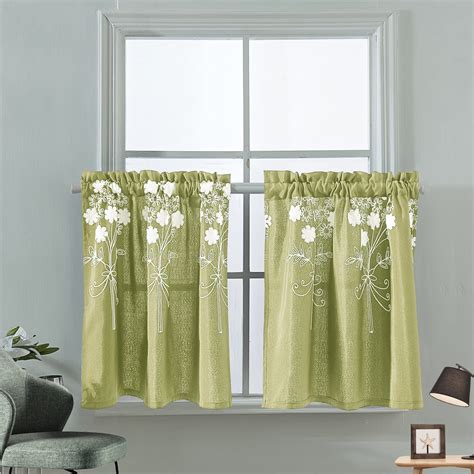 Kitchen Cafe Curtain Panel Short Curtains Half Drapes Ready Made