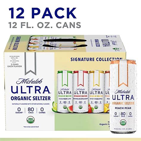 Michelob Ultra Organic Hard Seltzer Variety Pack Slim Cans 12 12 Fl