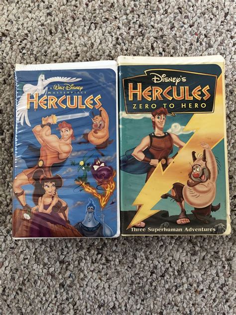 Lot Hercules And Hercules Zero To Hero Vhs Walt Disney 1999 Two