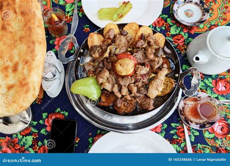 Traditional Azerbaijan Cuisine Food In The Restaurant Stock Photo