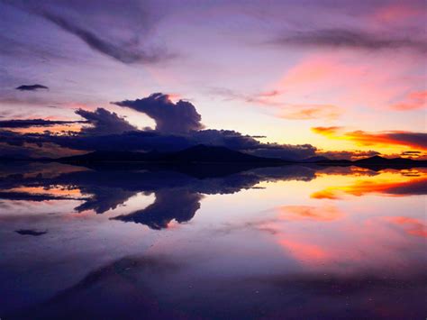 Desktop Wallpaper Clouds Lake And Sky Sunset Reflections Dark Hd