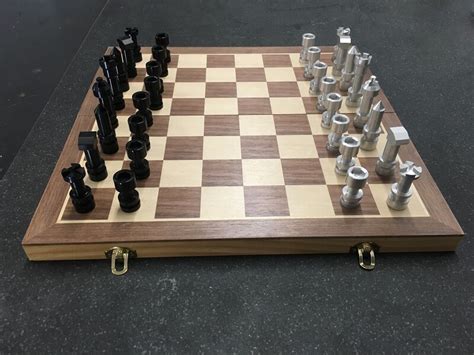 Now, we are going to learn how to set up the chess board. Traveling Folding CNC Chess Set with Wood Board - Rise Up Industries