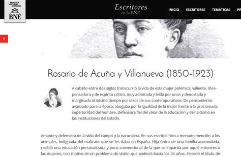 Rosario De Acuña Y Villanueva Comentarios 159 En La Biblioteca Nacional
