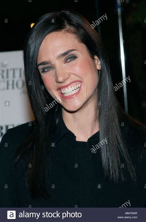 Beautiful Teeth Jennifer Connelly Big Smile Dark Hair Clip Stock