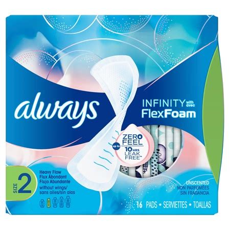 Always Infinity Size 2 Heavy Pads Non-Wing | Always®