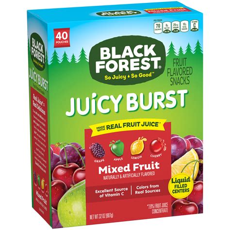Black Forest Mixed Fruit Fruit Snacks Pouches 08 Oz 40