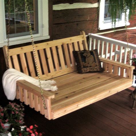 A And L Furniture Traditional English Western Red Cedar Swing Bed From