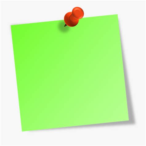 Transparent Note Clipart Sticky Notes Green Png Free Transparent