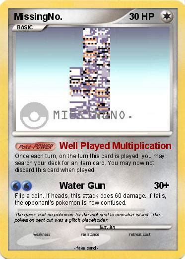 Pokémon Missingno 1167 1167 Well Played Multiplication My Pokemon Card