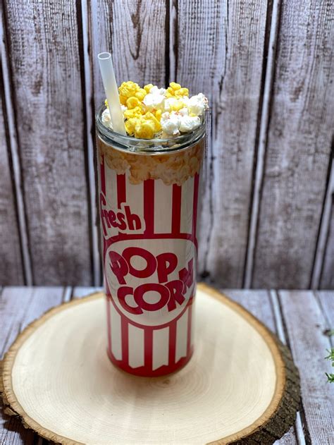 Popcorn Tumbler With Decorative Lid Etsy