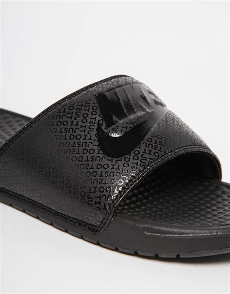 Nike Benassi Sliders 343880 001 In Black For Men Lyst