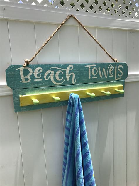 Beach Decor Beach Towel Rack Beach Towel Hooks Beach Towel Etsy