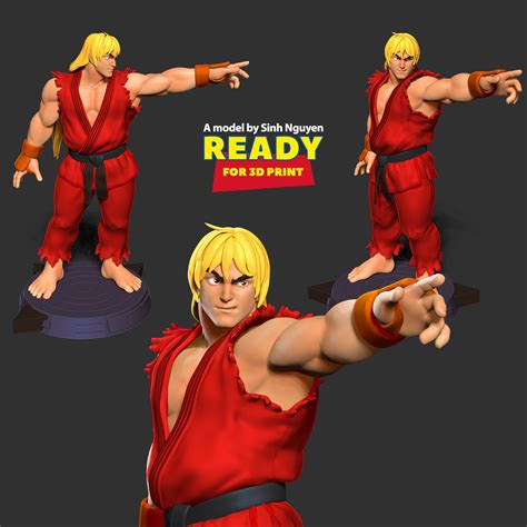 Ken Master Street Fighter 3d Model 3d Printable Cgtrader