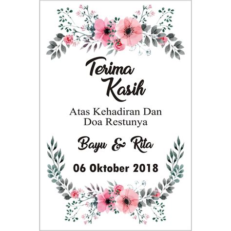 Gaya Terbaru 71 Download Kartu Ucapan Terima Kasih Souvenir Word