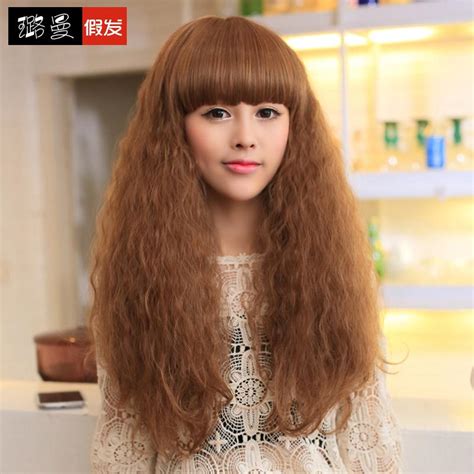 Lucy Mann Long Puffy Round Face With Curly Hair Wig Corn Hot Qi Liu