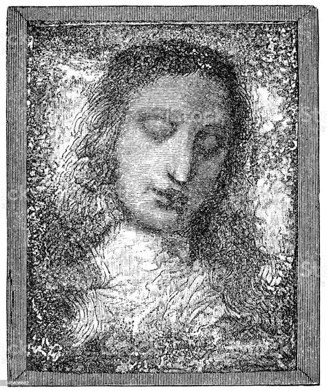 Head Of Christ By Leonardo Da Vinci Stock Illustration Download Image