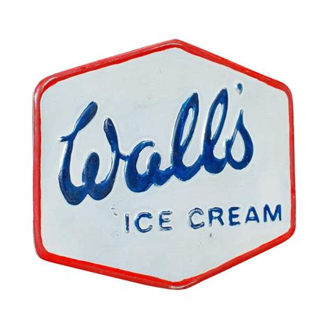 Vintage Wall S Ice Cream Sign English Alloy Advertisement Plate
