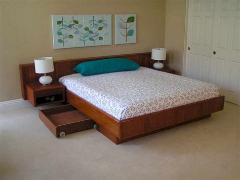 24 Amazing Floating Bed Design Ideas For Cozy Sleeping Ideas Bed Frame With Storage Diy