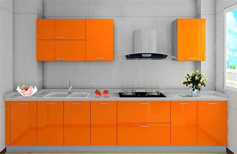 The creamy orange cabinets and lamp complement the greens in the rug. Orange Kitchen Cabinets Backsplash Ideas Facebook Twitter Google+ Pinterest StumbleUp… | Kitchen ...