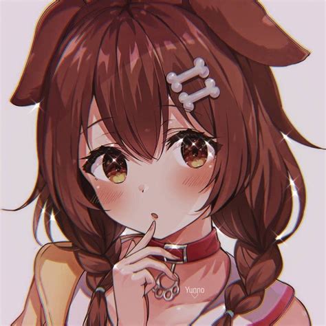 Anime Girl With Brown Hair Pfp