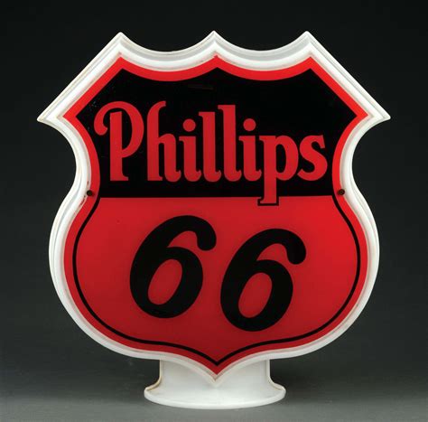 Lot Detail Phillips 66 Gasoline Shield Shaped Globe On Plastic Body