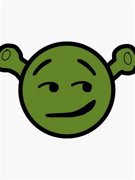 Shrek Smirk Sticker For Sale By Bookusmustardo Redbubble