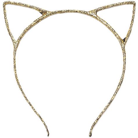 Gold Cute Cat Ears Headband 3 Liked On Polyvore Featuring