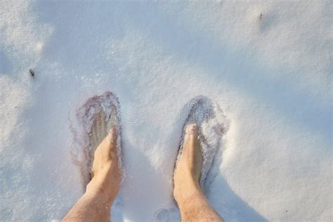 Barefoot On A Snow Stock Image Image Of Snow Lifestyle 5497397