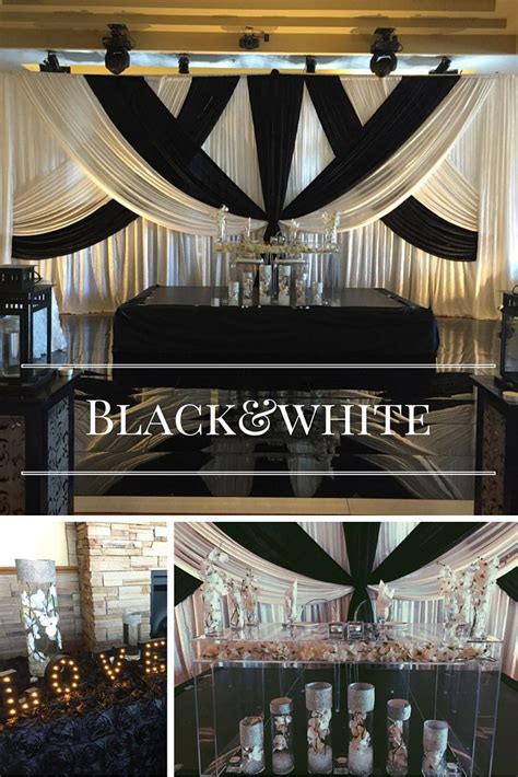 Exquisite Black And White Themed Wedding Decor With Matching Floral