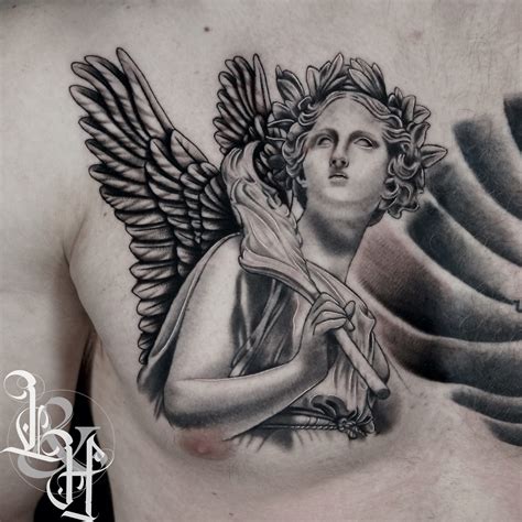 Top 196 Angel Tattoo Black And Grey