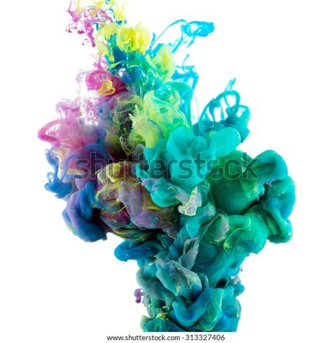 Abstract Acrylic Paint Color Swirls Water Stock Photo Edit Now 313327406