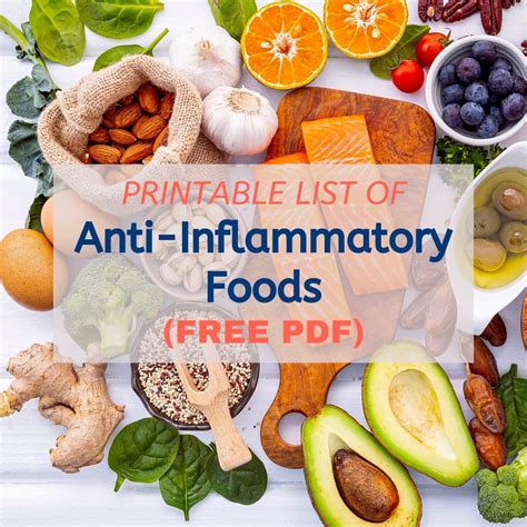 Printable List Of Anti Inflammatory Foods FREE PDF