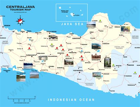 53,589 sq mi (138,794 sq km). Central Java Map - Peta Jawa Tengah
