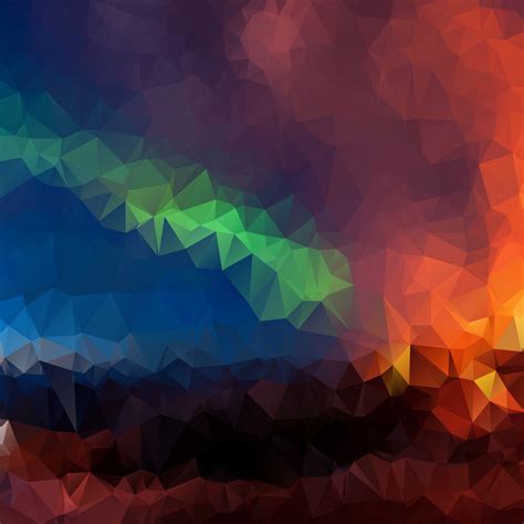 Download Wallpaper 3415x3415 Triangles Geometric Mosaic Multicolored