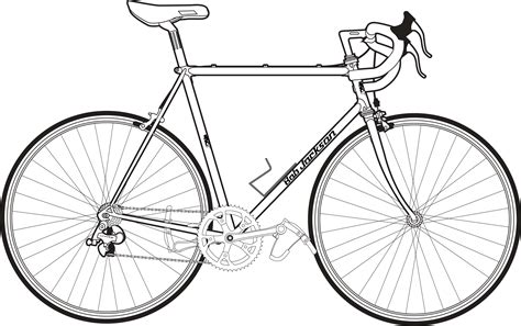 Road Bike Bicycle Line Drawing Sketch Coloring Page